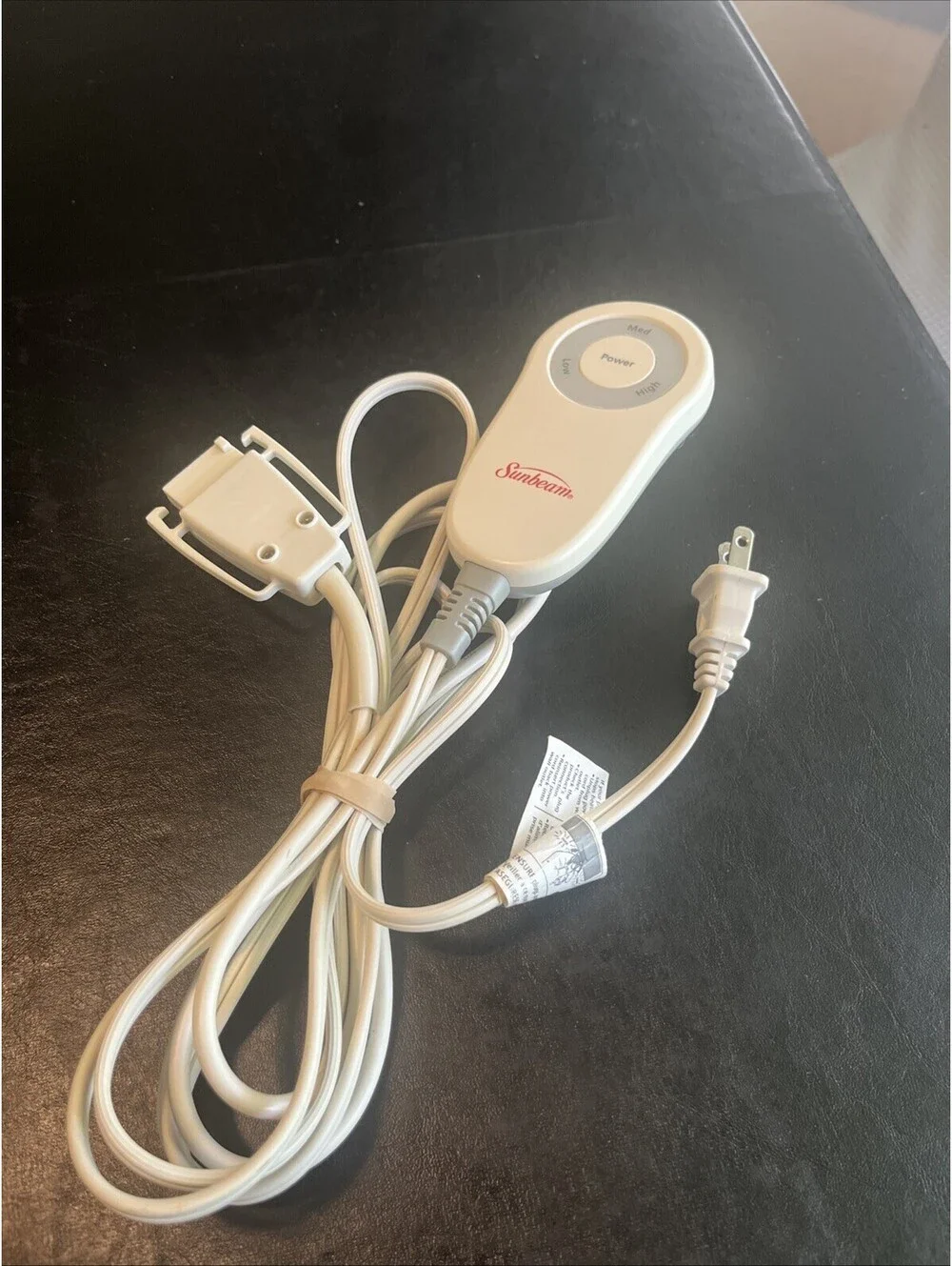 Sunbeam Style M85P M85AP E23623SP Electric Blanket Control 180W 3-Prong Cord